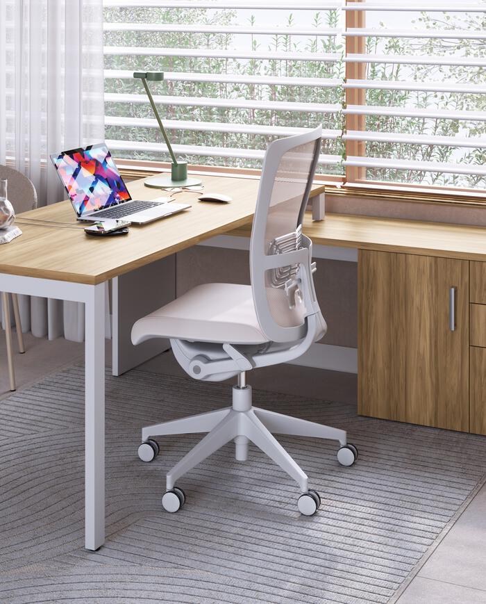 Conjunto Mesa Escrit&oacute;rio e Balc&atilde;o  - Branco - image 1