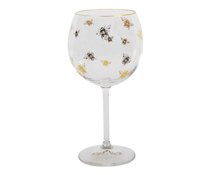 Ta&ccedil;a em Cristal com Filete Ouro Abelha - image 0
