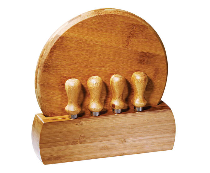 Jogo para Queijo em Inox E Bambu C&oacute;rdoba - image 0