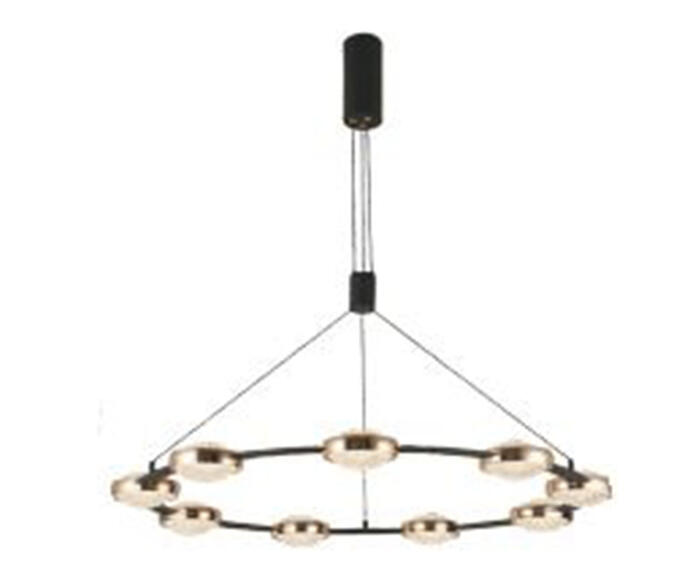 Pendente em Led 7,5W Beep Preto e Dourado - image 0