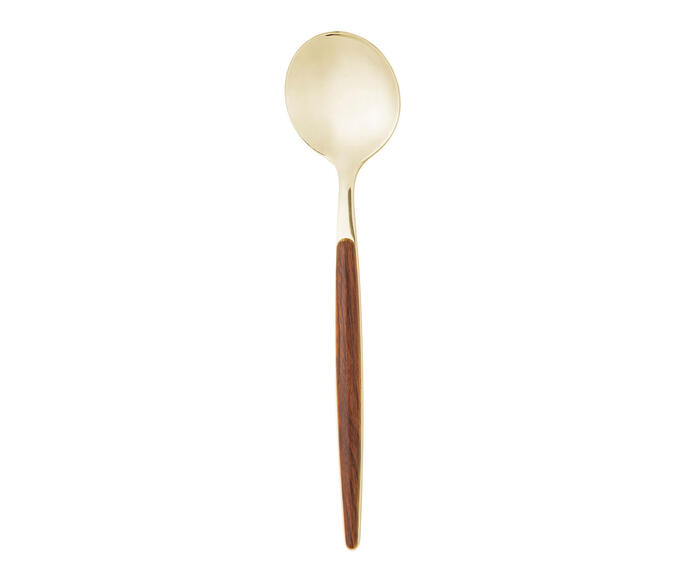 Faqueiro em Inox com Cabo Organic Dourado image number 3