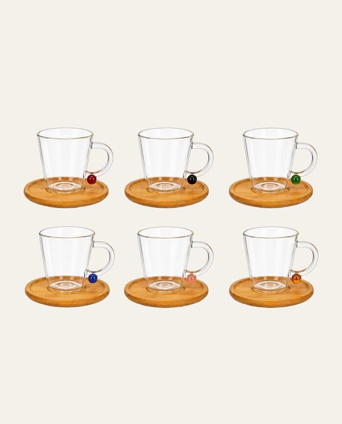 Jogo de X&iacute;caras para Caf&eacute; em Vidro Borossilicato Color - image 0