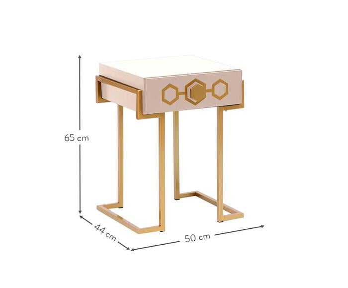 Mesa de Cabeceira Glam Burlywood - Taupe image number 9