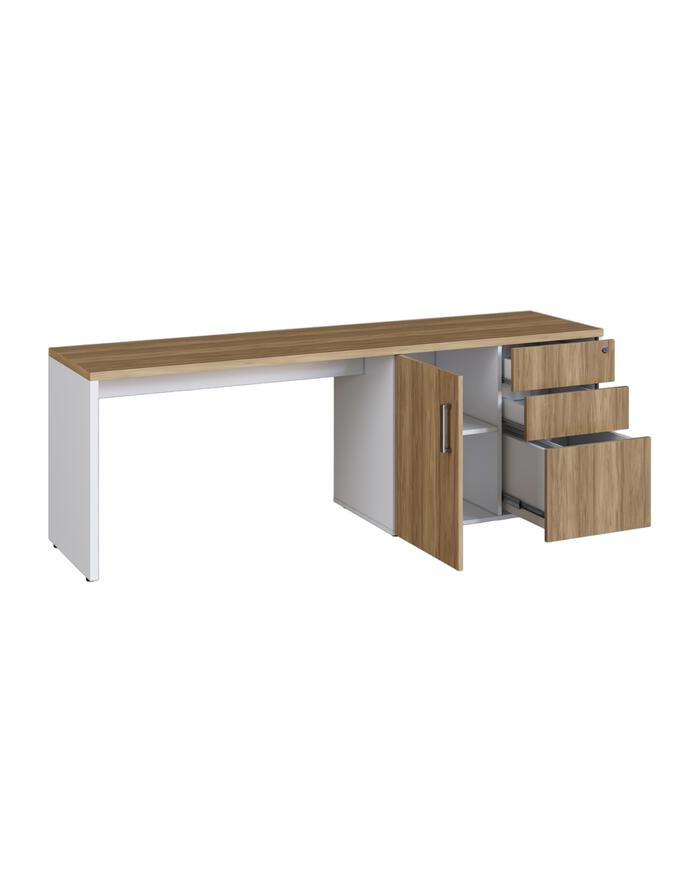 Conjunto Mesa Escrit&oacute;rio e Balc&atilde;o  - Branco image number 4