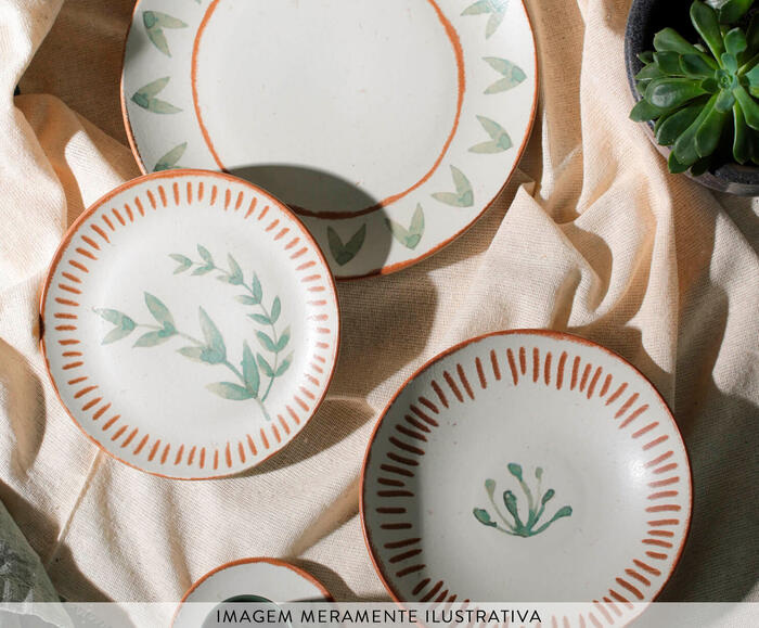 Jogo de Pratos Raso Coup Stoneware Magari Floral - image 1