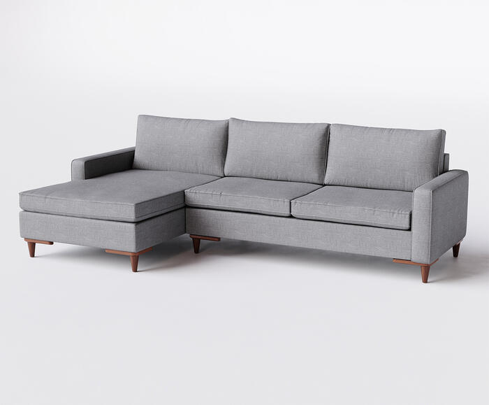 Sof&aacute; com Chaise Sivas II Cinza image number 2