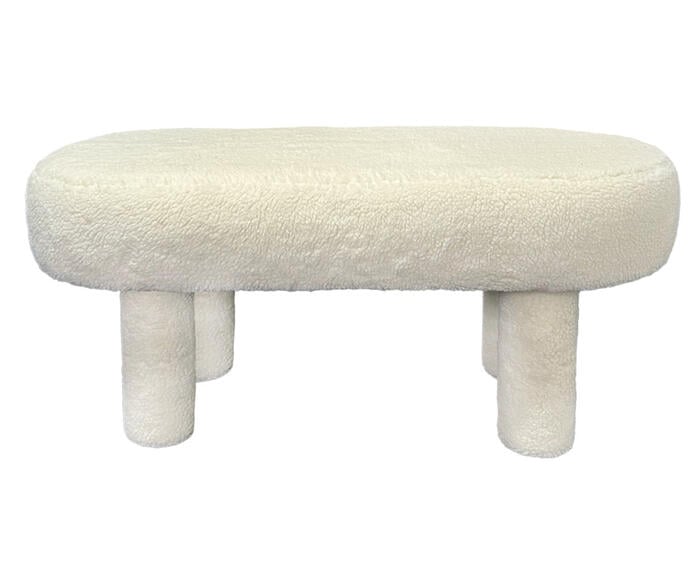 Puff Oval Bold em Boucle Off-White - image 1