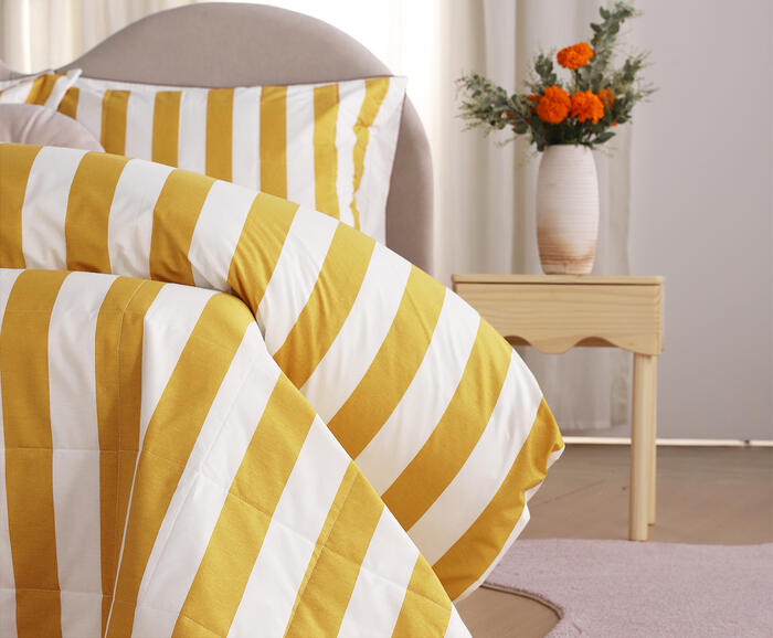 Duvet Listras Bold Mostarda 200 Fios image number 4