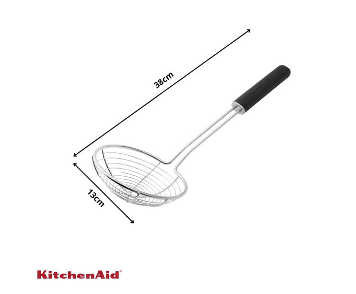 Escumadeira para Fritura em A&ccedil;o Inox Kitchenaid Preta image number 1