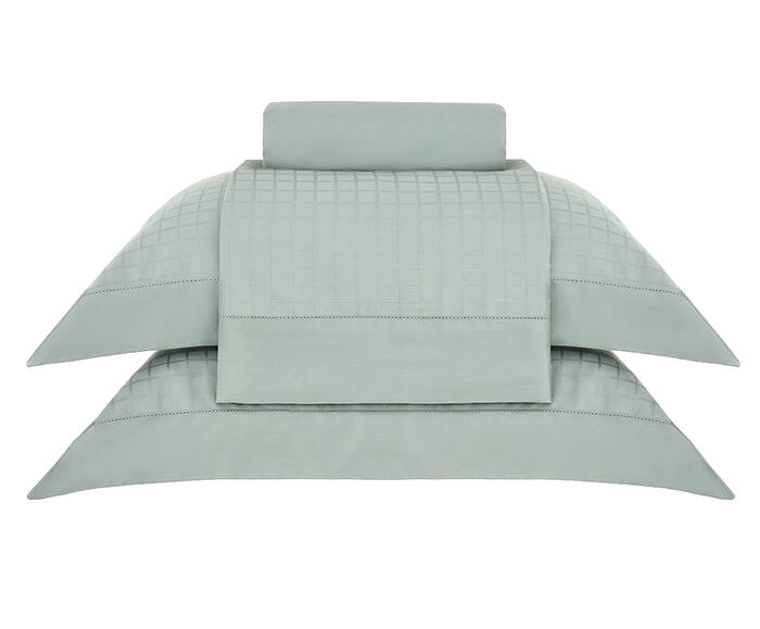 Jogo de Len&ccedil;ol Damask Square Verde 300 Fios - image 0