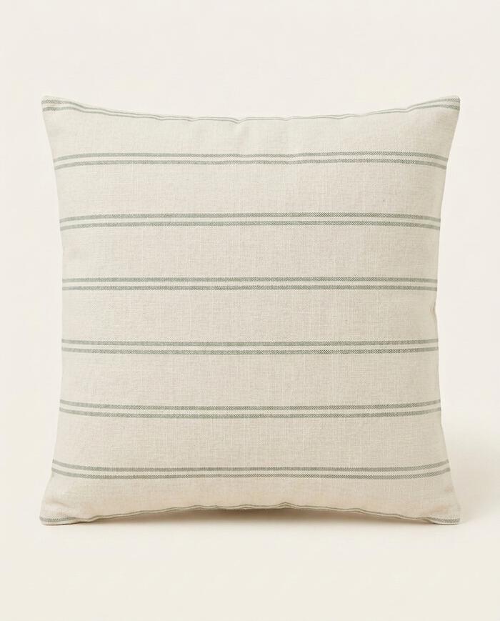 Capa de Almofada Asha Off-White e Verde - image 0