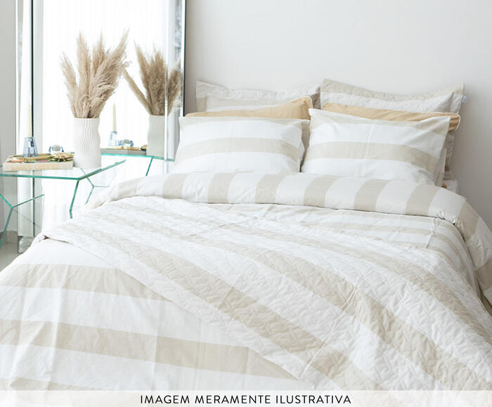 Capa Duvet Tous Les Jours Estampado Listra Offwhite - image 1