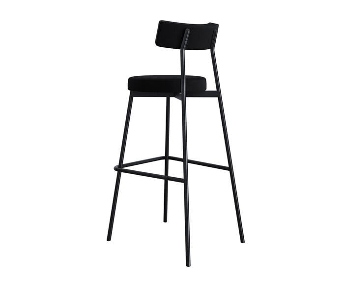 Banqueta Alta Stout Preta - image 1