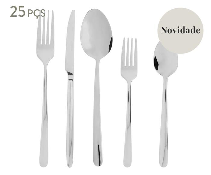 Faqueiro de A&ccedil;o Inox Viena image number 0