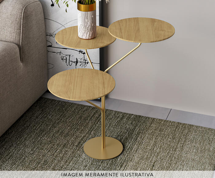 Mesa de Canto Trieste Lamina Natural de Tawari image number 2