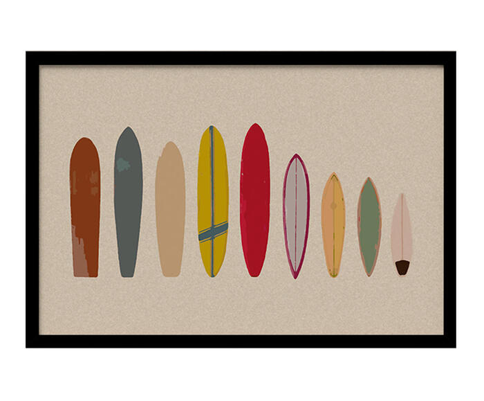 Quadro Pranchas de Surf com Moldura Preta - image 0