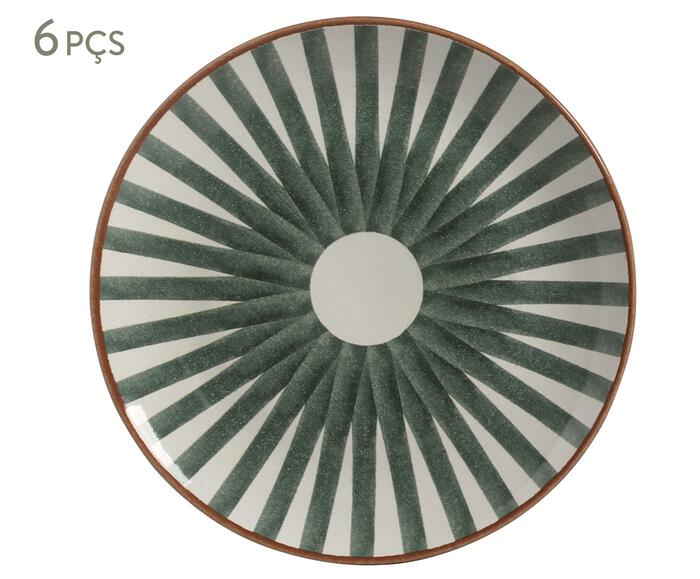 Jogo de Pratos Raso Coup Stoneware Equador Abstrato - image 0