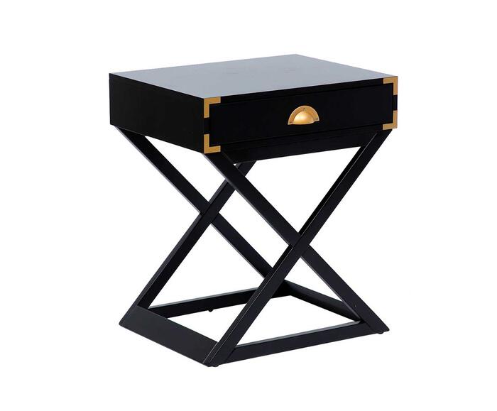 Mesa de Cabeceira Cross - Preto - image 1