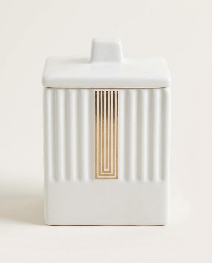 Porta Algod&atilde;o em Cer&acirc;mica Mespa - Branco - image 0