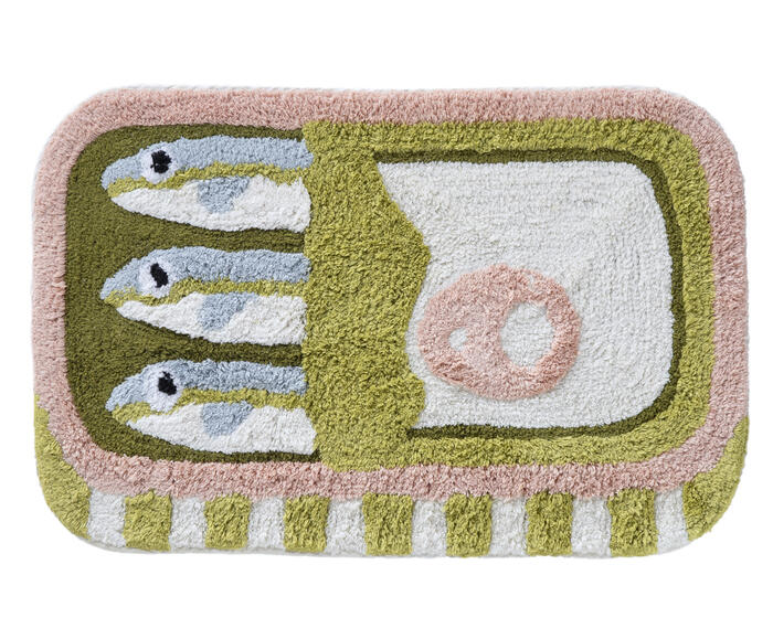 Tapete de Banheiro Sardinhas Rosa - image 0