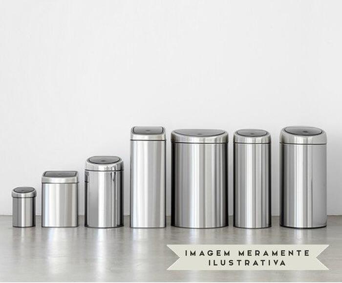 Lixeira em Inox Touch Bin Cromada image number 5