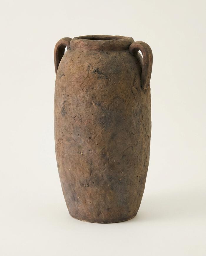 Vaso de Cer&acirc;mica com Superf&iacute;cie Irregular Marrom III - image 0