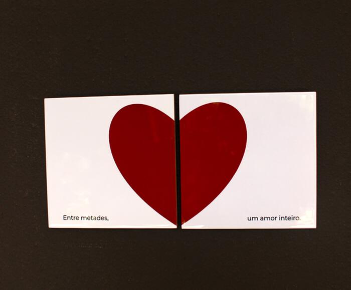 Jogo de Azulejos"Entre Metades Um Amor Inteiro" - image 1