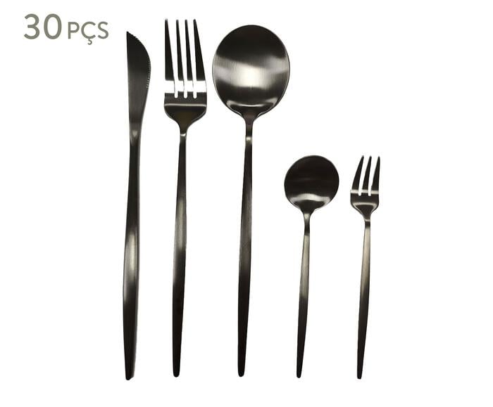 Faqueiro em Inox Berlin Preto - image 0