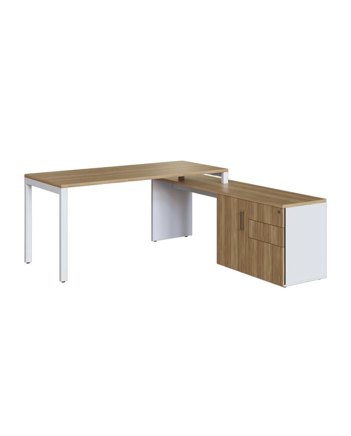Conjunto Mesa Escrit&oacute;rio e Balc&atilde;o  - Branco image number 3