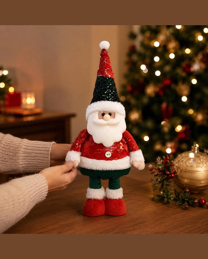 Papai Noel Decorativo em P&eacute; Caso Vermelho image number 2