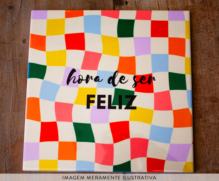 Azulejo Decorativo "Hora de Ser Feliz" - image 1