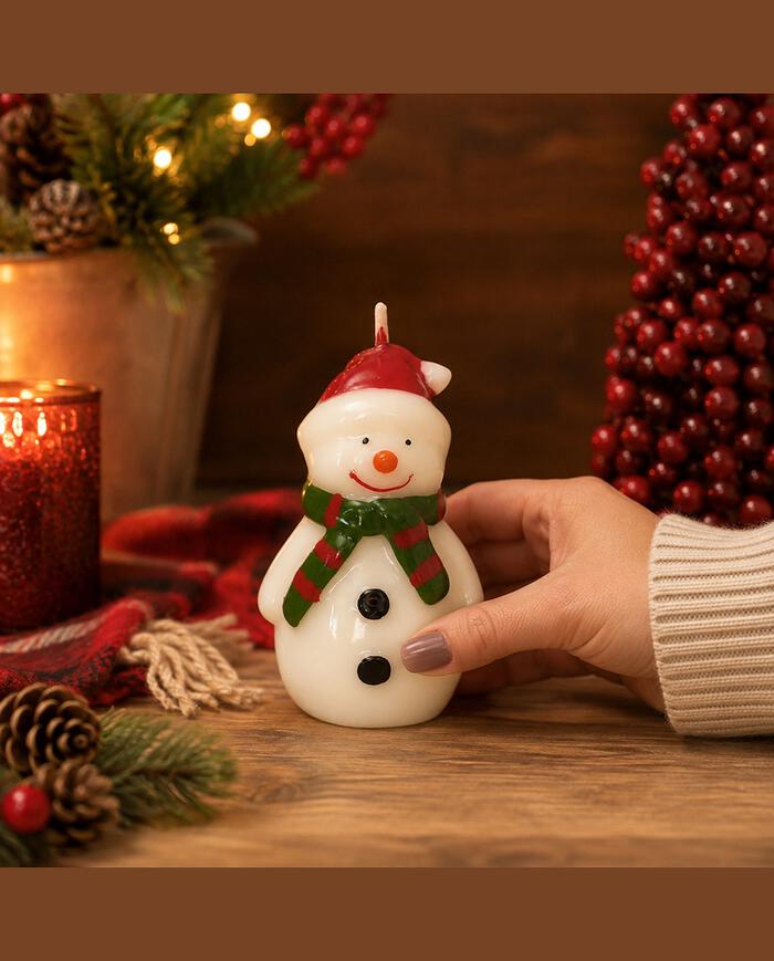 Vela Decorativa Boneco de Neve image number 2
