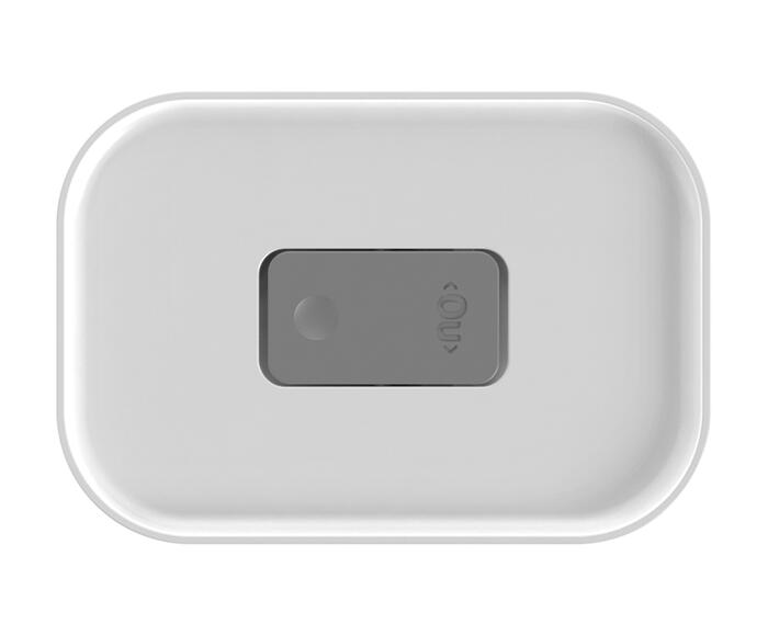Pote Herm&eacute;tico Retangular Duo Lock Branco Fechado Branco image number 3