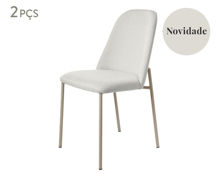 Conjunto de Cadeiras Lucille - Linked e Champanhe - image 0