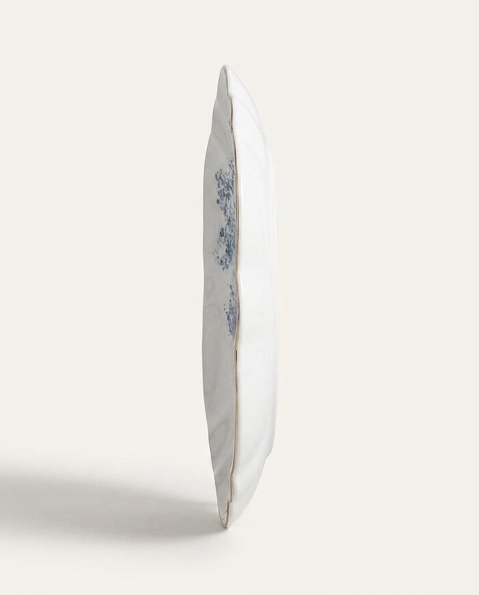 Jogo de Prato Raso com Filete Ouro Ype Azul image number 4