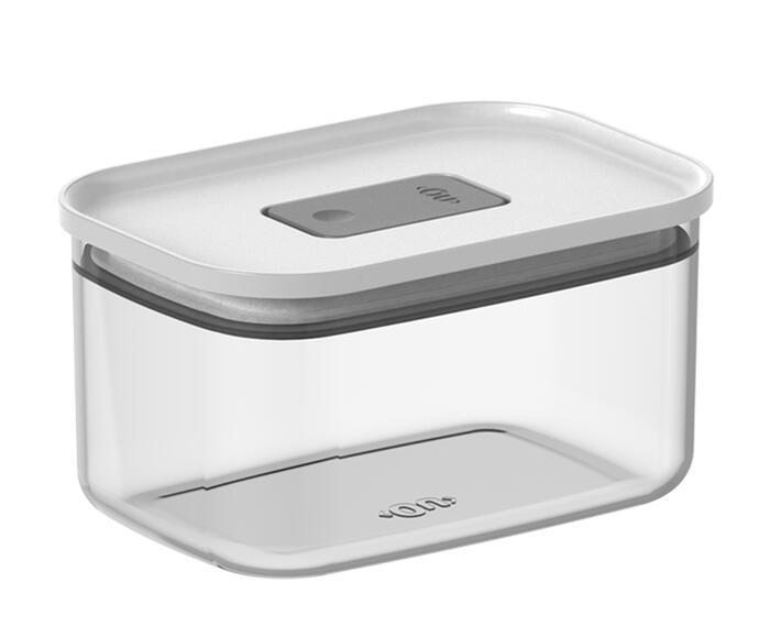 Pote Herm&eacute;tico Retangular Duo Lock Branco Fechado Branco - image 0