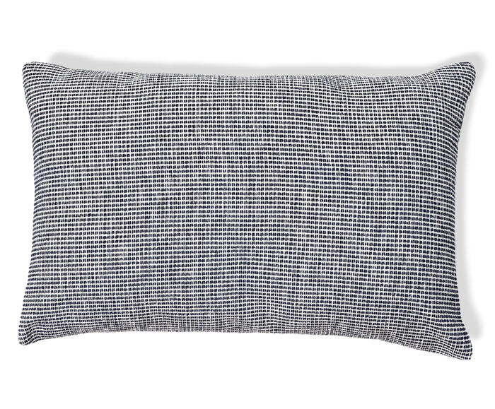 Capa de Almofada Retangular Tear Tweed Azul Marinho - image 0