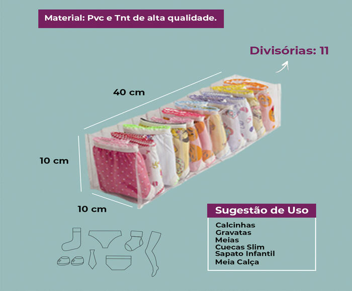 Organizador Colmeia Cristal Premium PP Branco - image 1