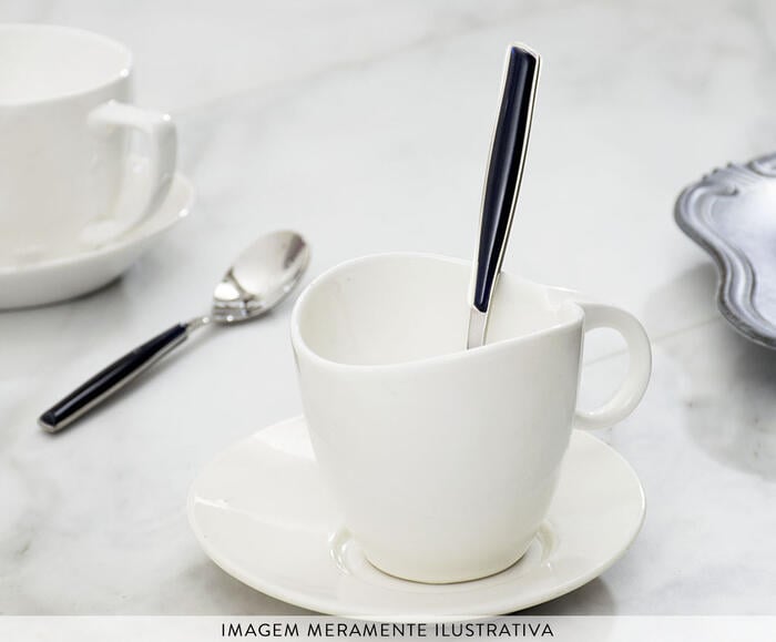 Jogo de Colheres para Caf&eacute; Glamour Azul image number 2