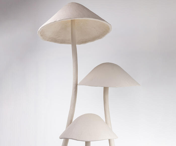 Lumin&aacute;ria de Piso Cogumelos - Branco - image 1