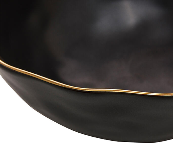 Bowl em Porcelana Dubai Preto e Dourado image number 4