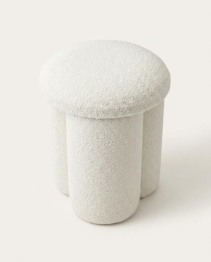 Banco em Boucl&ecirc; Carnelian - Off White - image 1