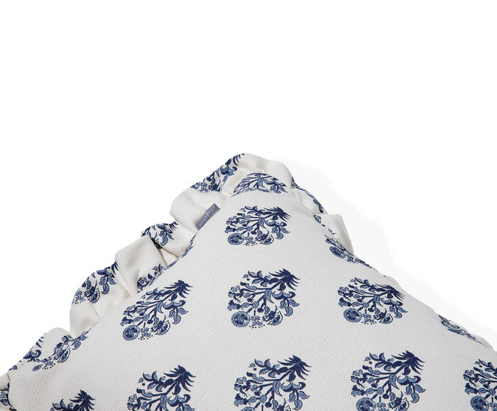 Capa de Almofada Retangular com Babados Floral Poppy Off-White image number 4