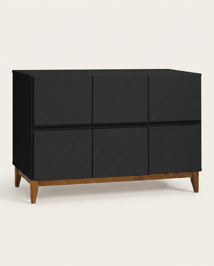Buffet 6 Portas Home Preto - image 0