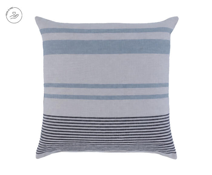 Capa de Almofada Avani Off-White e Azul - image 0