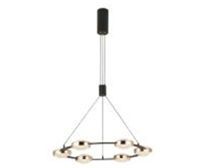 Pendente em Led 8W Beep Preto e Dourado Bivolt - image 0