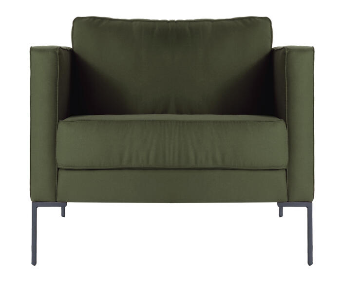 Poltrona Ettore em Tecido Verde - image 0