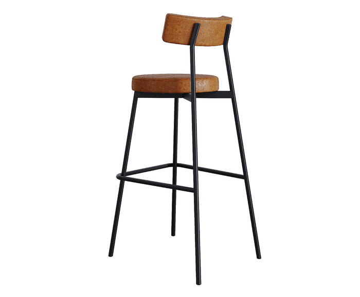 Banqueta Alta Stout Courino Caramelo - image 1