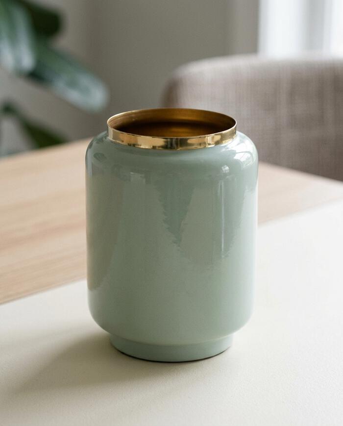 Vaso em Metal Angel - Verde image number 2