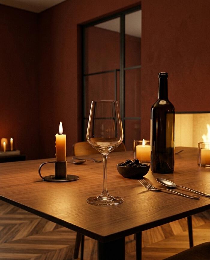 Jogo de Ta&ccedil;as para Vinho em Cristal Leta  - Transparente - image 1